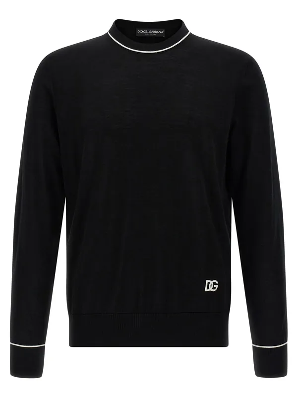 Embroidery Sweater Sweaters And Cardigans Black - Dolce & Gabbana