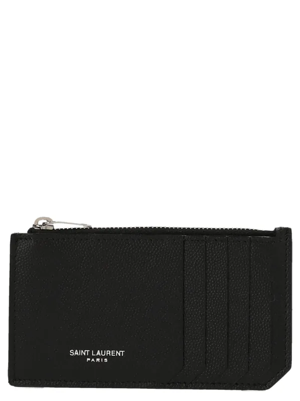 Fragments Wallets And Card Holders Black - Saint Laurent