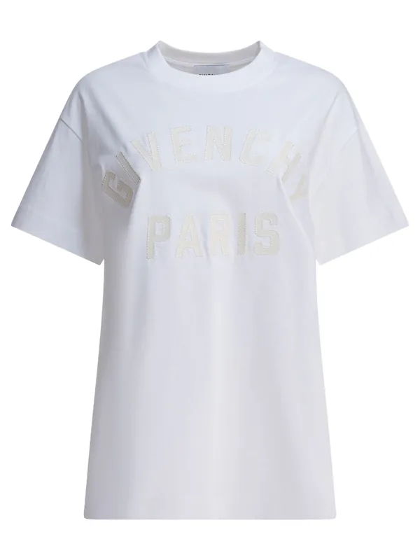 T-Shirt With Givenchy Paris Logo T-Shirts White