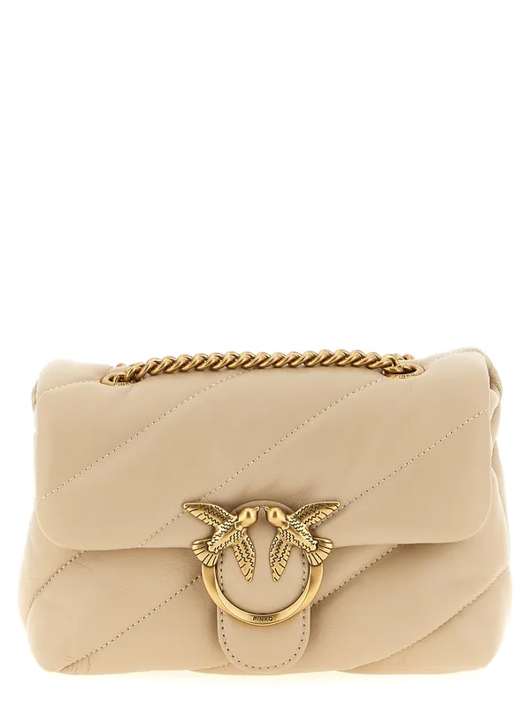 Mini Love Puff Crossbody Bags Beige - Pinko