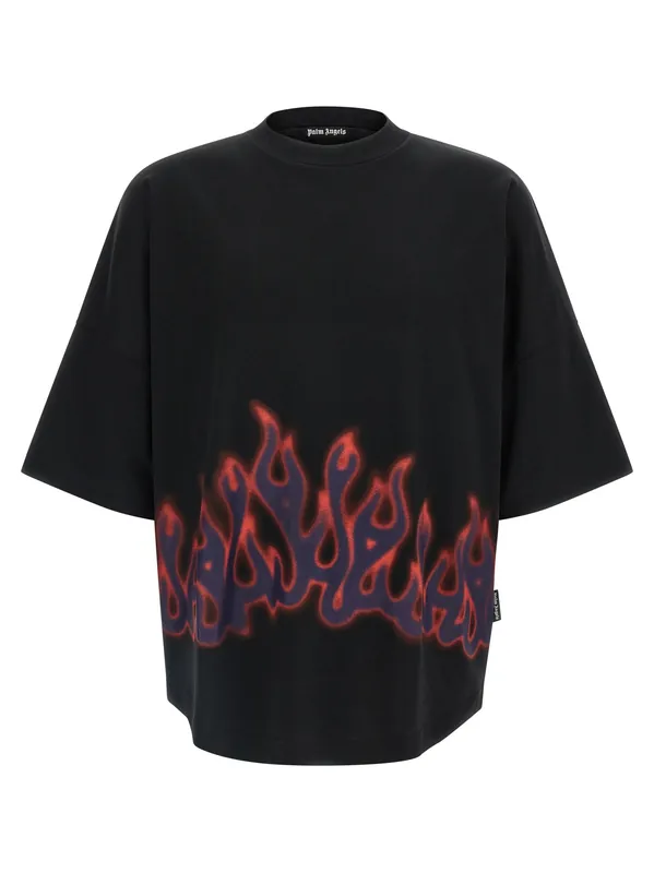 Flames T-Shirt Black