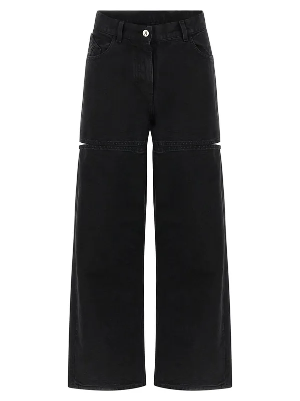 Cut-Out Jeans Black