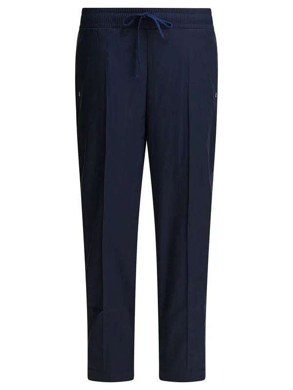 Pants With Elastic Waistband Trousers Blue - Altum