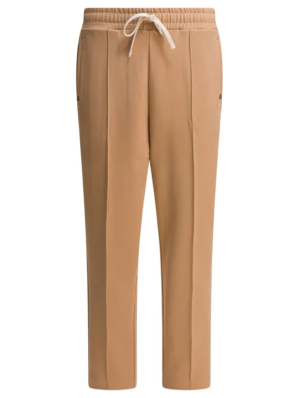 Pants With Elasticized Waist Trousers Brown - Altum