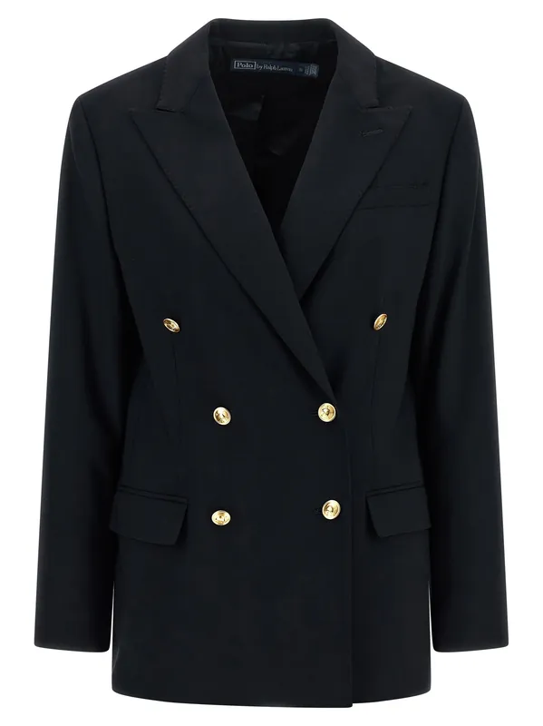 Double-Breasted Blazer Blazers Blue