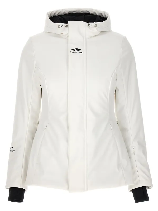 Ski Hourglass 3b Sports Icon Puffer Jackets White - Balenciaga