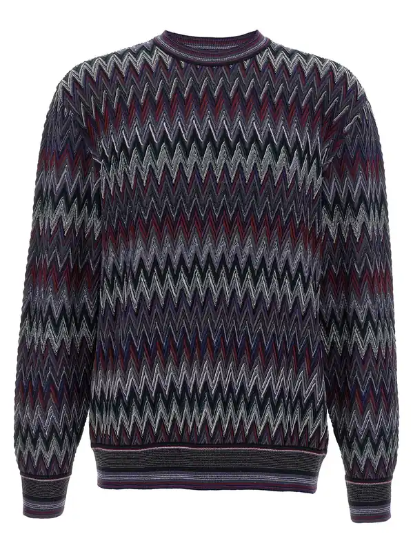 Zigzag Pattern Sweater Sweaters And Cardigans Blue - Missoni