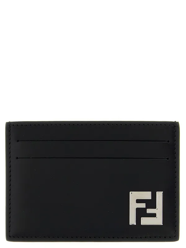 Slim Squared Ff Wallets And Card Holders Black - Fendi