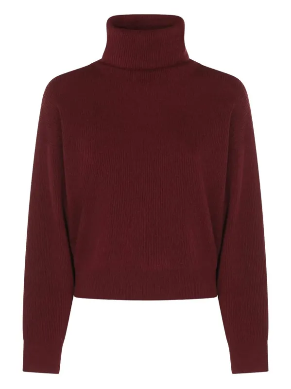 Cashmere Blend English Ribbed Turtleneck Sweater - Brunello Cucinelli