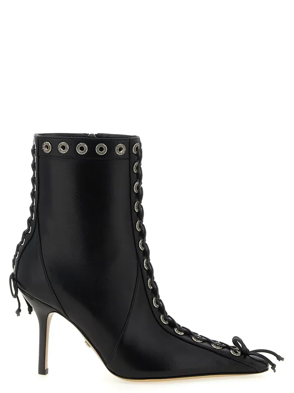 Crystalized Corset Boots And Ankle Boots Black - Mach & Mach