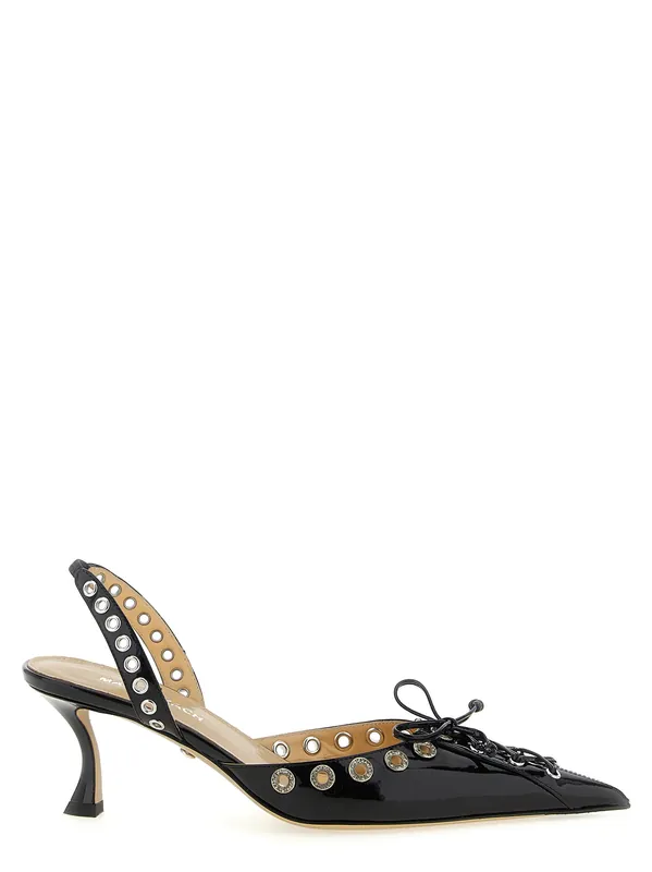Crystalized Corset Pumps Black - Mach & Mach