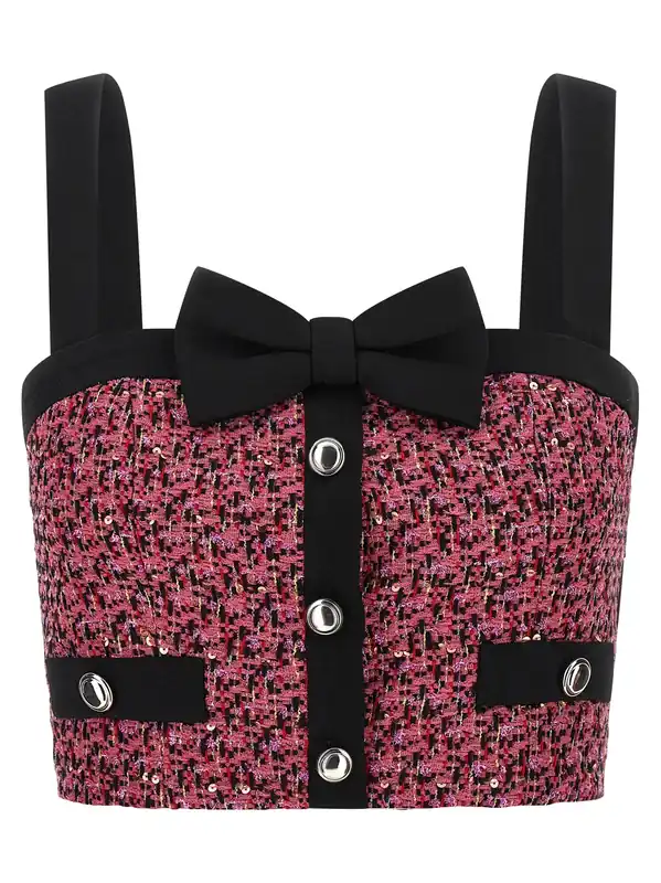 Tweed Top Tops Pink - Alessandra Rich