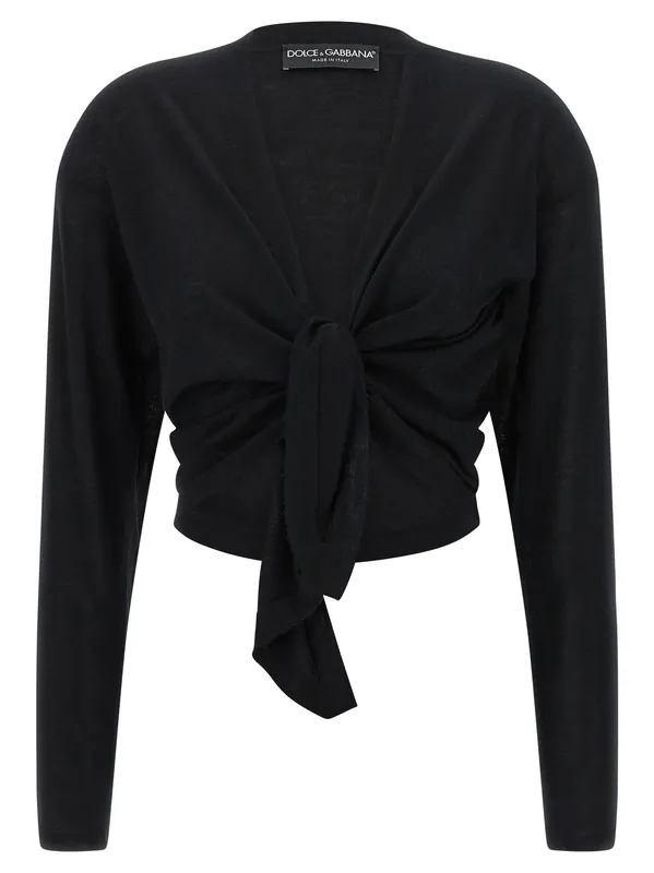 Cashmere Cardigan Sweaters And Cardigans Black - Dolce & Gabbana