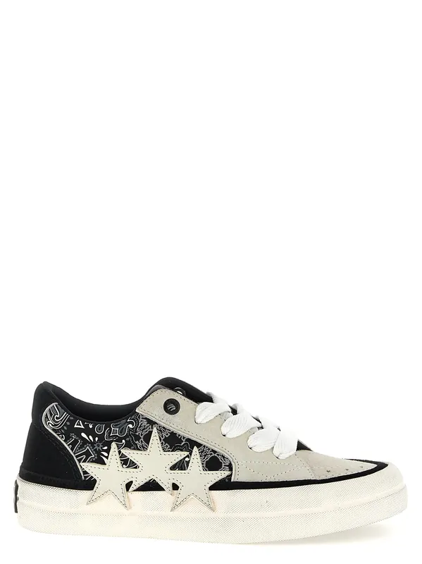 Bandana Sunset Skate Sneakers White/Black - Amiri