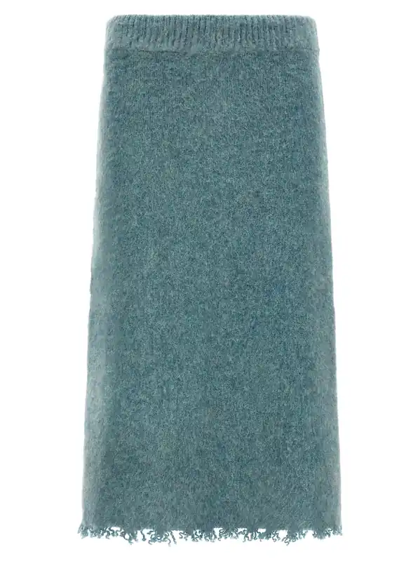 Wool Knit Skirt Skirts Light Blue - Jil Sander