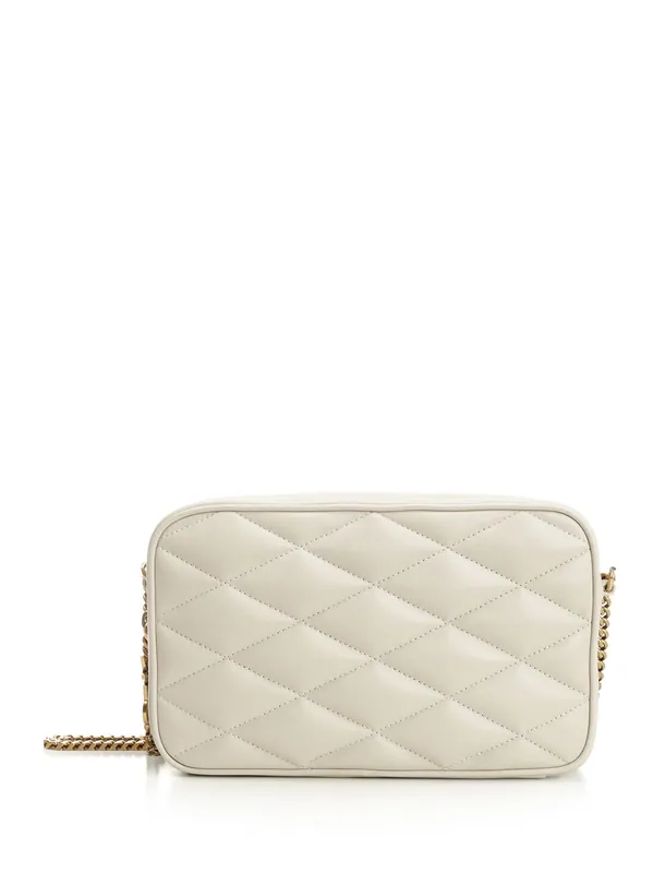 Quilted Leather Camera Bag Small Leather Goods White - Saint Laurent