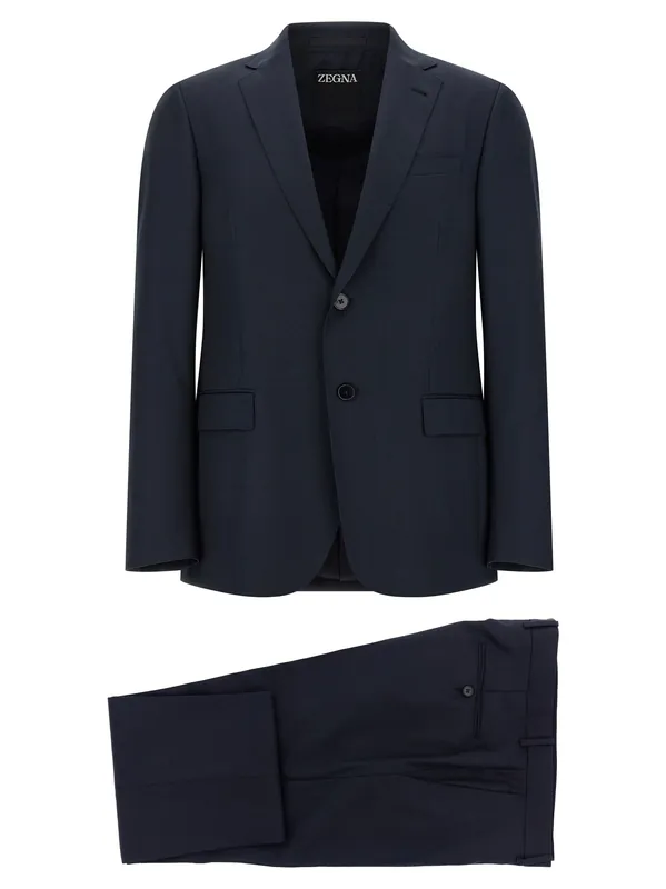 Wool Dress Suits Blue - Zegna