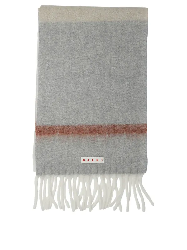 Mohair And Alpaca Scarf Sciarpe & Foulard Grey - Marni