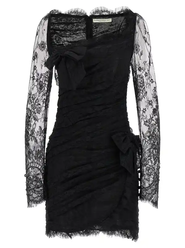 Draped Dress. Dresses Black - Alessandra Rich