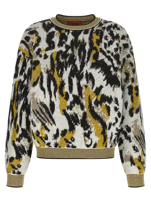 Animalier Motif Sweater Sweaters And Cardigans Multicolor - Missoni