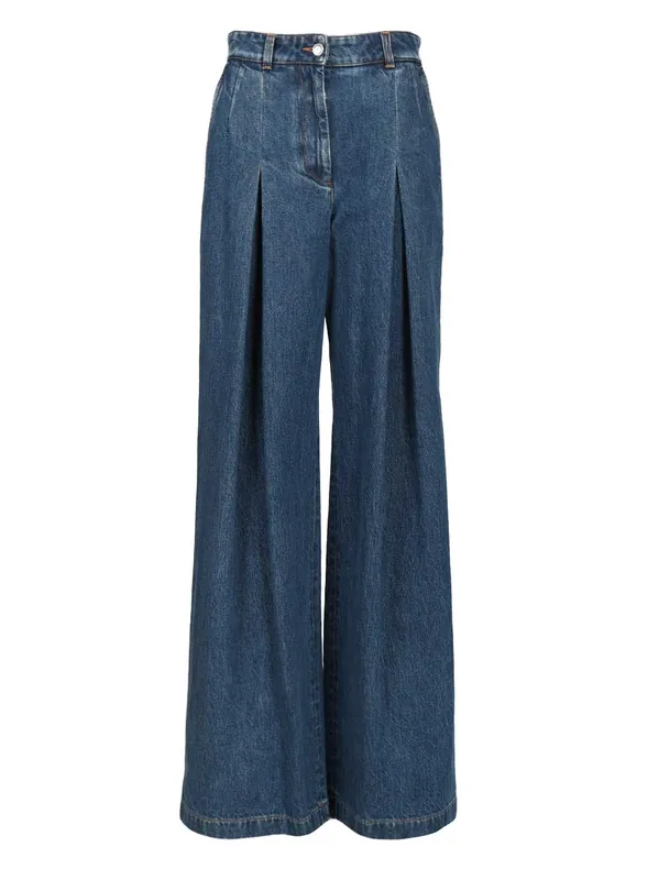 Pantalone Gamba Ampia Jeans Blue - Dolce & Gabbana