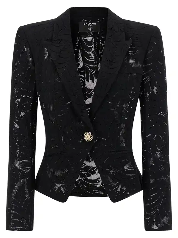 Lace Blazer Blazers Black - Balmain