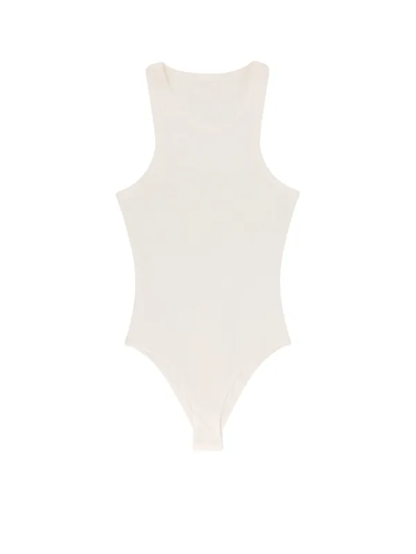 Halter Cotton And Viscose Bodysuit - Alaïa