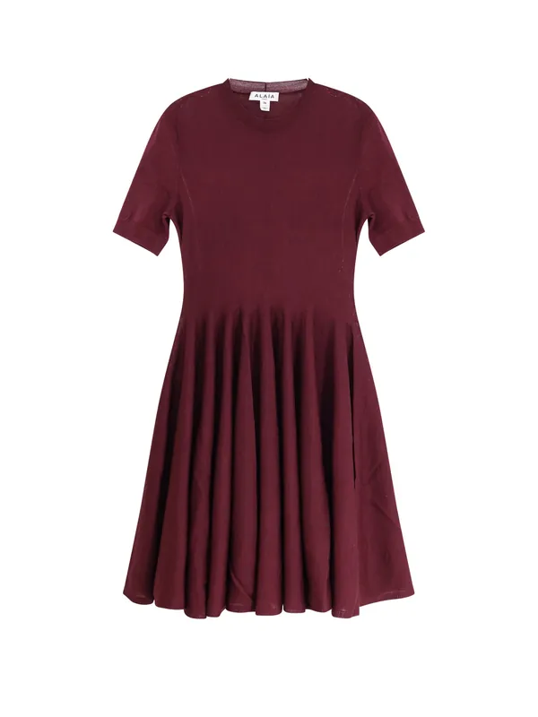 Skater Virgin Wool Dress - Alaïa