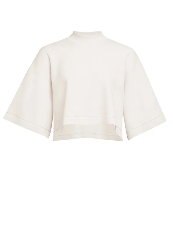 Cropped Cotton Blend Top - Alaïa