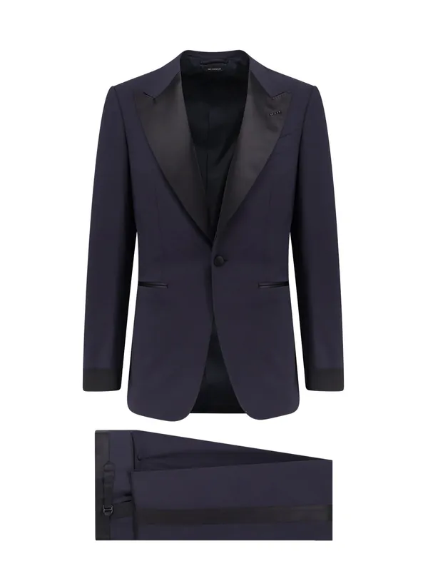 Wool Tuxedo With Contrasting Profiles - Tom Ford