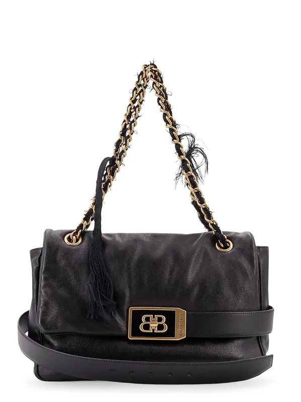 Modu Flap Leather Shoulder Bag - Balenciaga