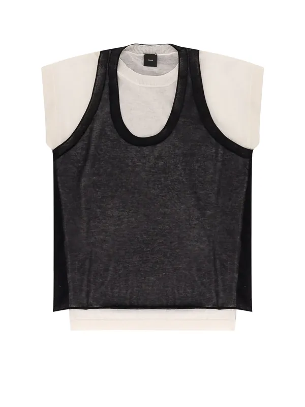 Mark Cotton Blend T-Shirt With Combined Top