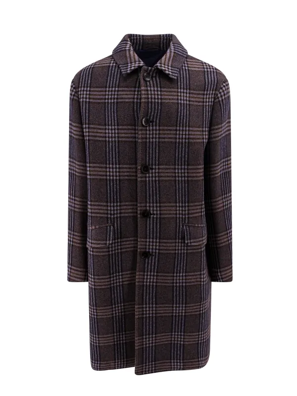 Tartan Wool And Cashmere Coat - Etro