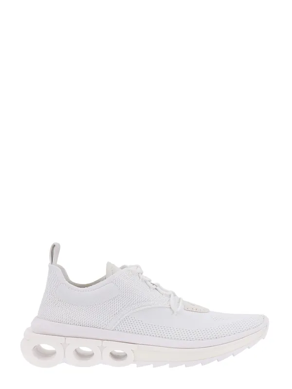 Nylon Sneakers With Iconic Gancini Sole - Ferragamo