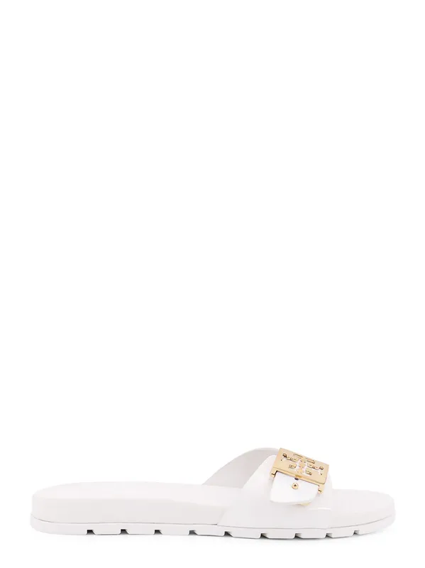 Patent Synthetic Leather Buckle Slide - Tory Burch