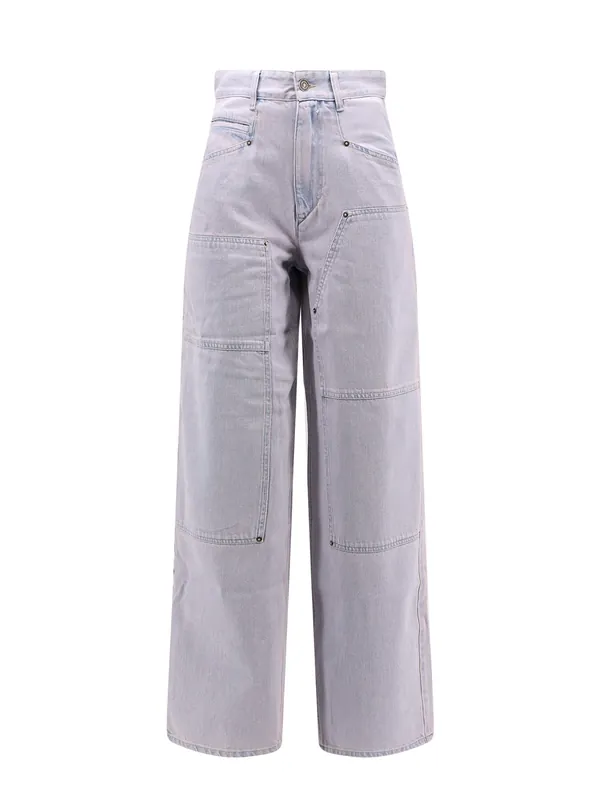 Ophra Light Blue Cotton Jeans - Isabel Marant ÉToile