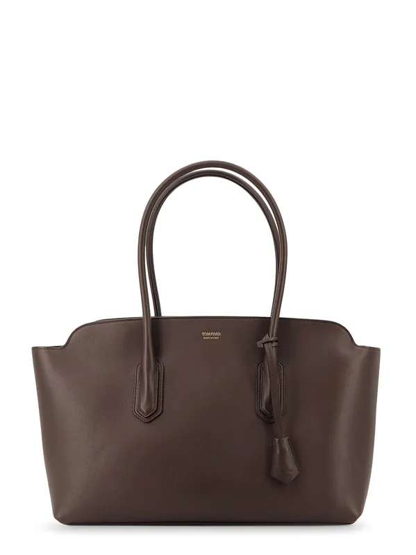 Leather Shoulder Bag With Logo - Tom Ford