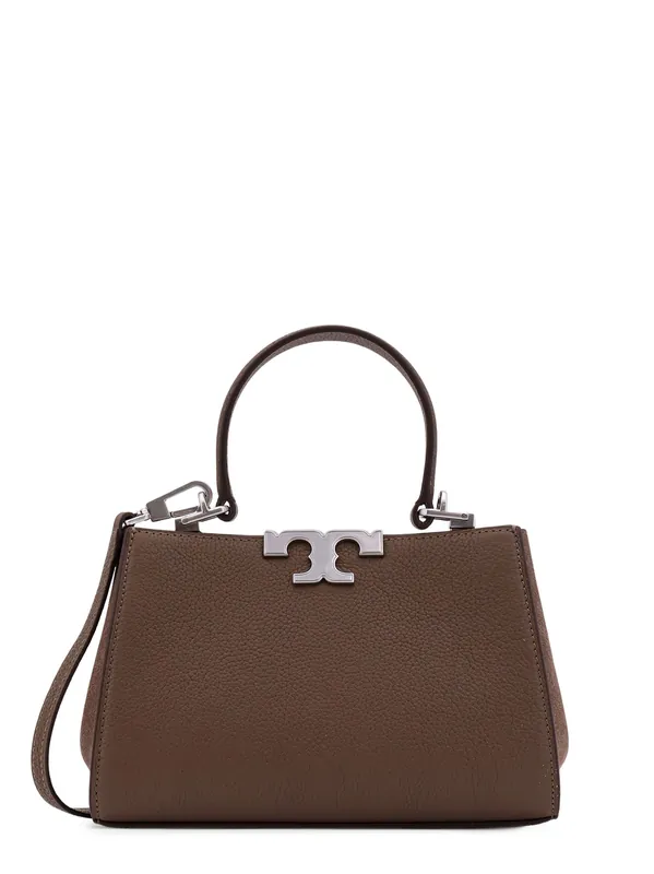 Mini Pebbled Leather Handbag With Lateral Suede Inserts - Tory Burch