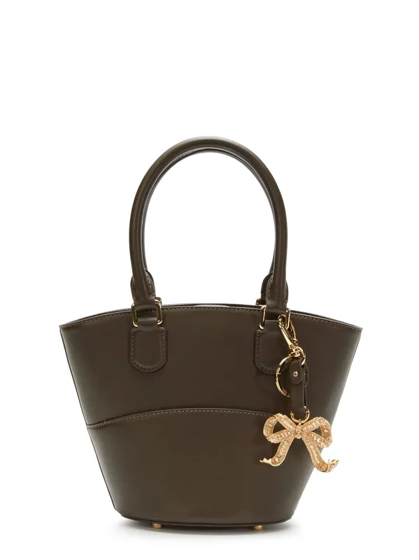 Leather Shoulder Bag With Iconic Charm - Self-Portrait