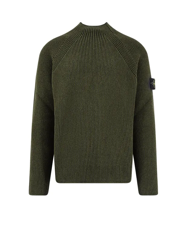 Virgin Wool And Cotton Sweater - Stone Island