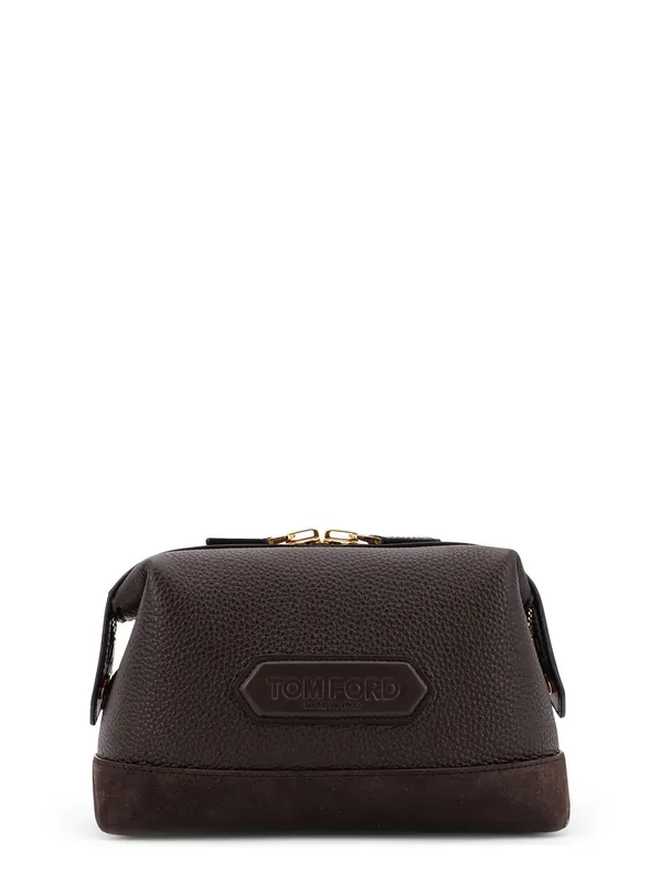 Suede And Leather Clutch - Tom Ford