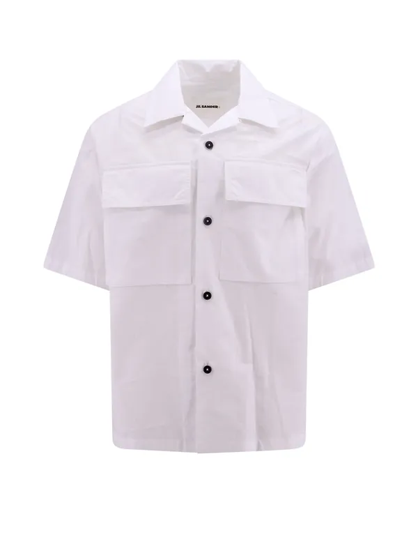 Cotton Shirt With Contrasting Buttons - Jil Sander