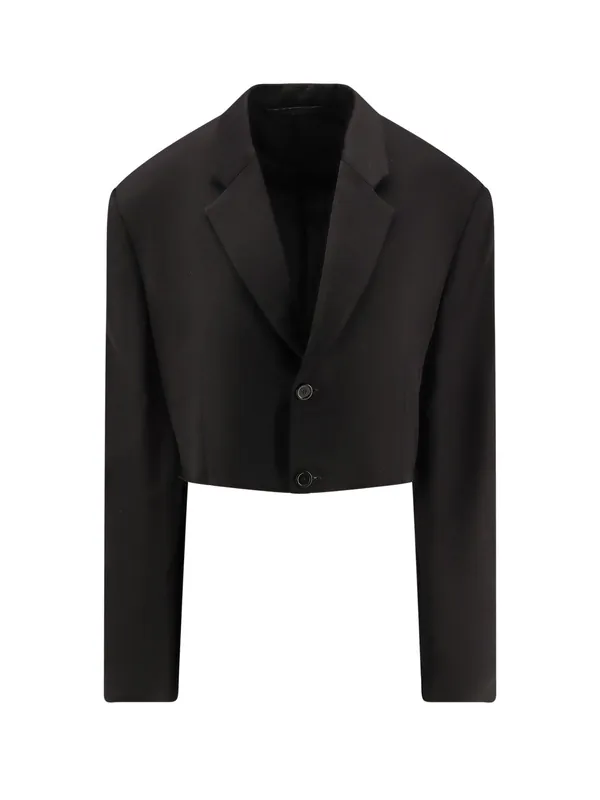 Single Breasted Cut Off Viscose And Wool Blazer - Balenciaga