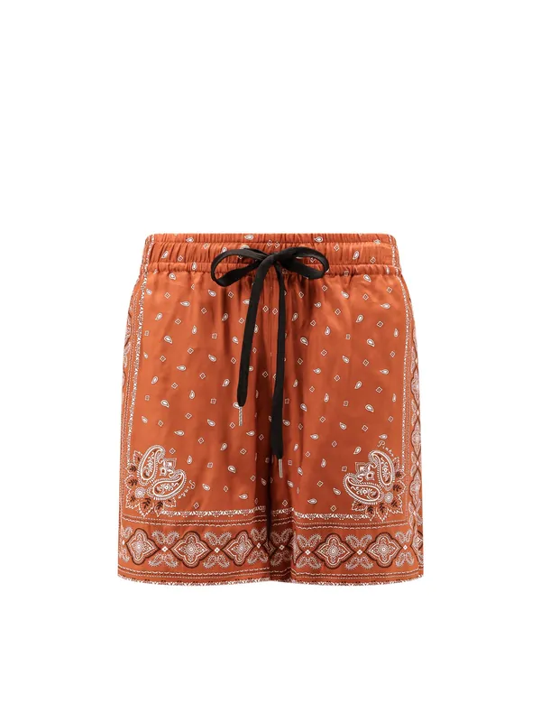 Viscose Shorts With Bandana Print - Pinko