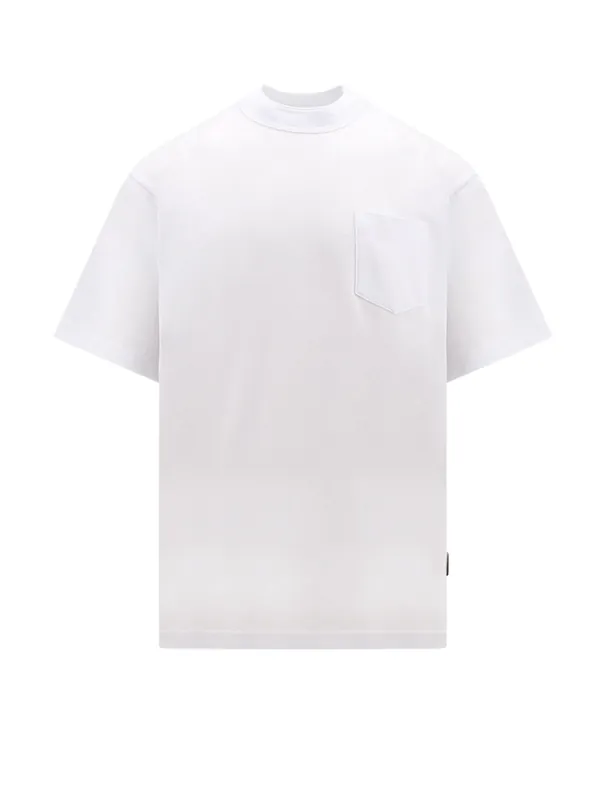Cotton T-Shirt With Zip On The Bottom