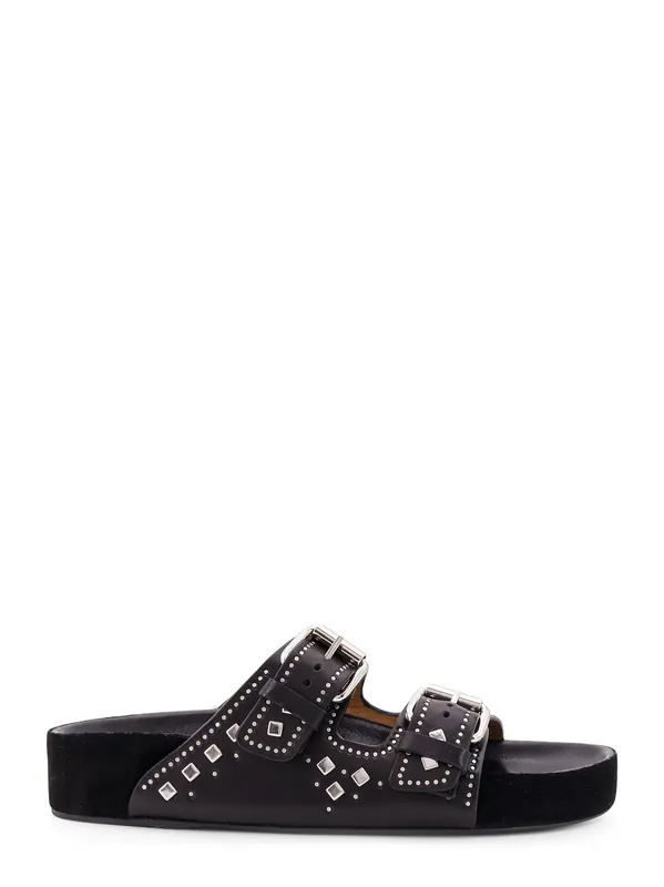 Leather Sandals With All-Over Stud Detail