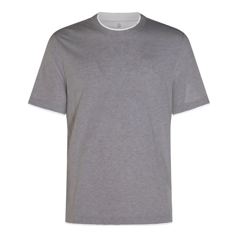 T-Shirts And Polos Grigio Medio + Off White