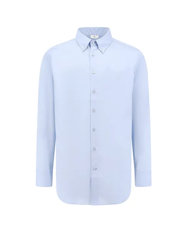 Cotton Shirt With Embroidered Pegaso Logo - Etro