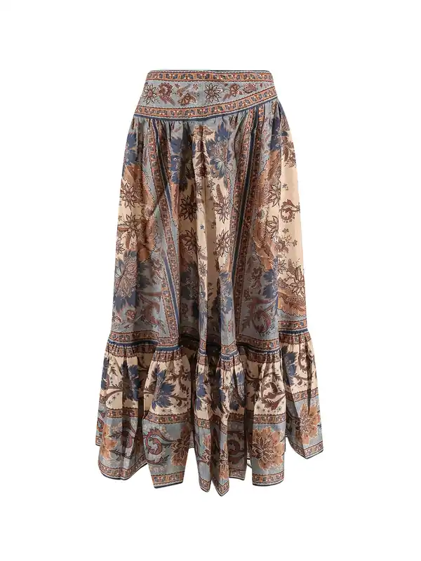 Ascension Tiered Midi Skirt - Zimmermann