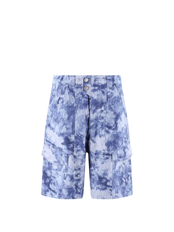Cotton Bermuda Shorts With Tie Dye Effect - Isabel Marant